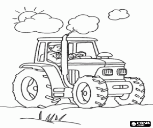 Malvorlage Traktor | Ausmalbild 3096.